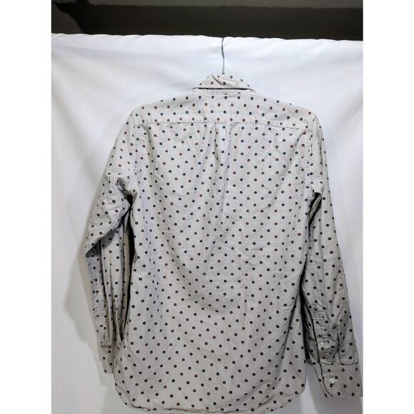 J.Crew Slim Fit Oxford Button Down Shirt Small Floral Gray Cotton - Picture 2 of 4